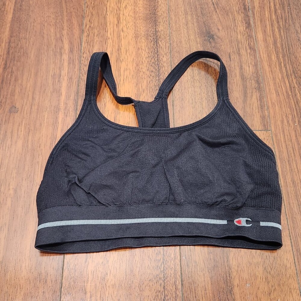 Champion black racerback sports bra top
